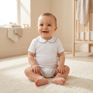 Body Manga Curta Golinha Pequena Cinza