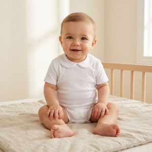 Body Manga Curta Golinha Pequena Branco