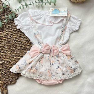 Conjunto Saia 2 Lacinhos Salmão