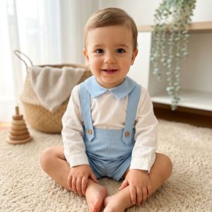 Conjunto com Calção Simples Azul