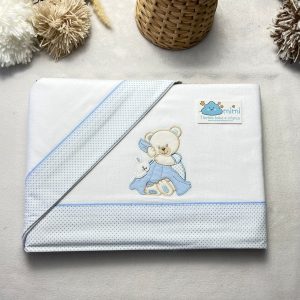 Jogo de Cama Flanela Doudou Azul