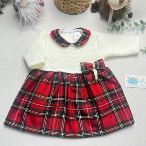 Vestido Laço/Xadrez Largo Pérola