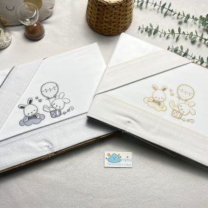 Jogo de Cama Algodão 2 Coelhos Balão