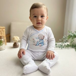 Body + Collant Ursinho com Coelho Azul