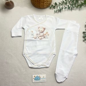 Body + Collant Ursinho com Coelho Pérola