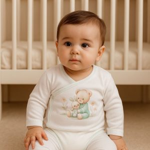 Body + Collant Ursinho com Coelho Verde