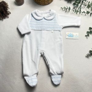 Babygrow Risquinhas Branco/Azul
