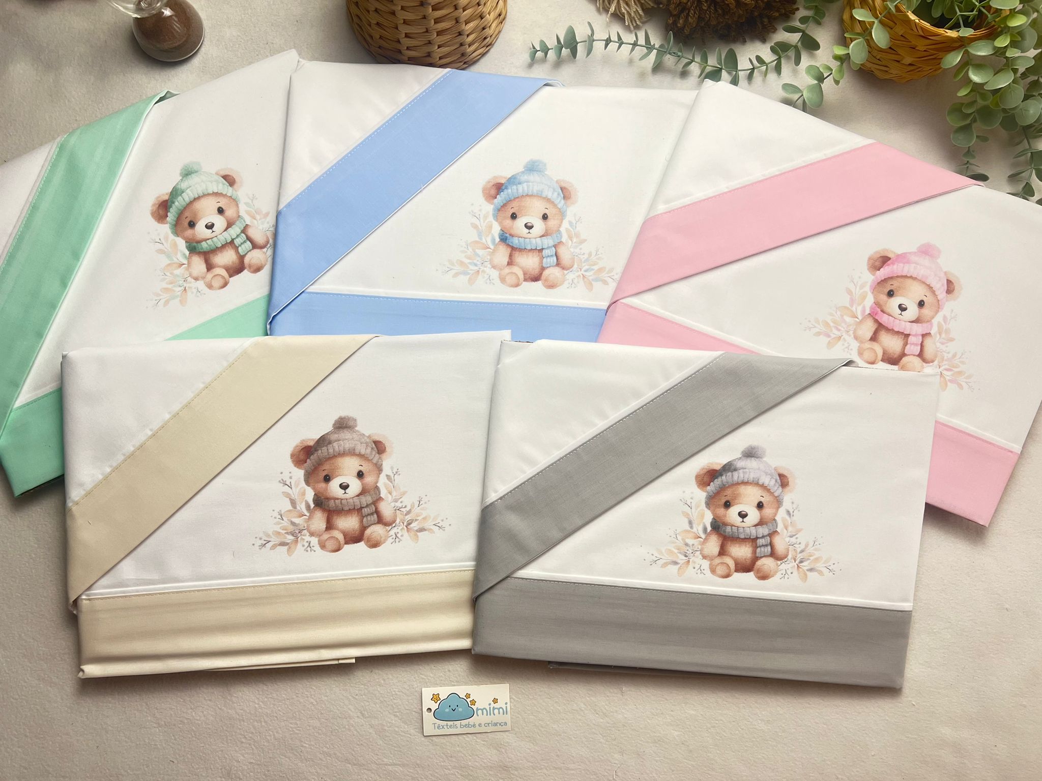 Jogo de Cama Algodão Ursinho Cachecol - Image 2