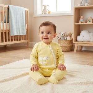 Babygrow 2 Coelhos Amarelo