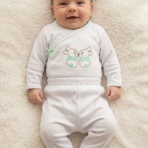 Body + Collant 2 Coelhos Verde