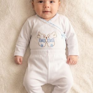 Body + Collant 2 Coelhos Azul